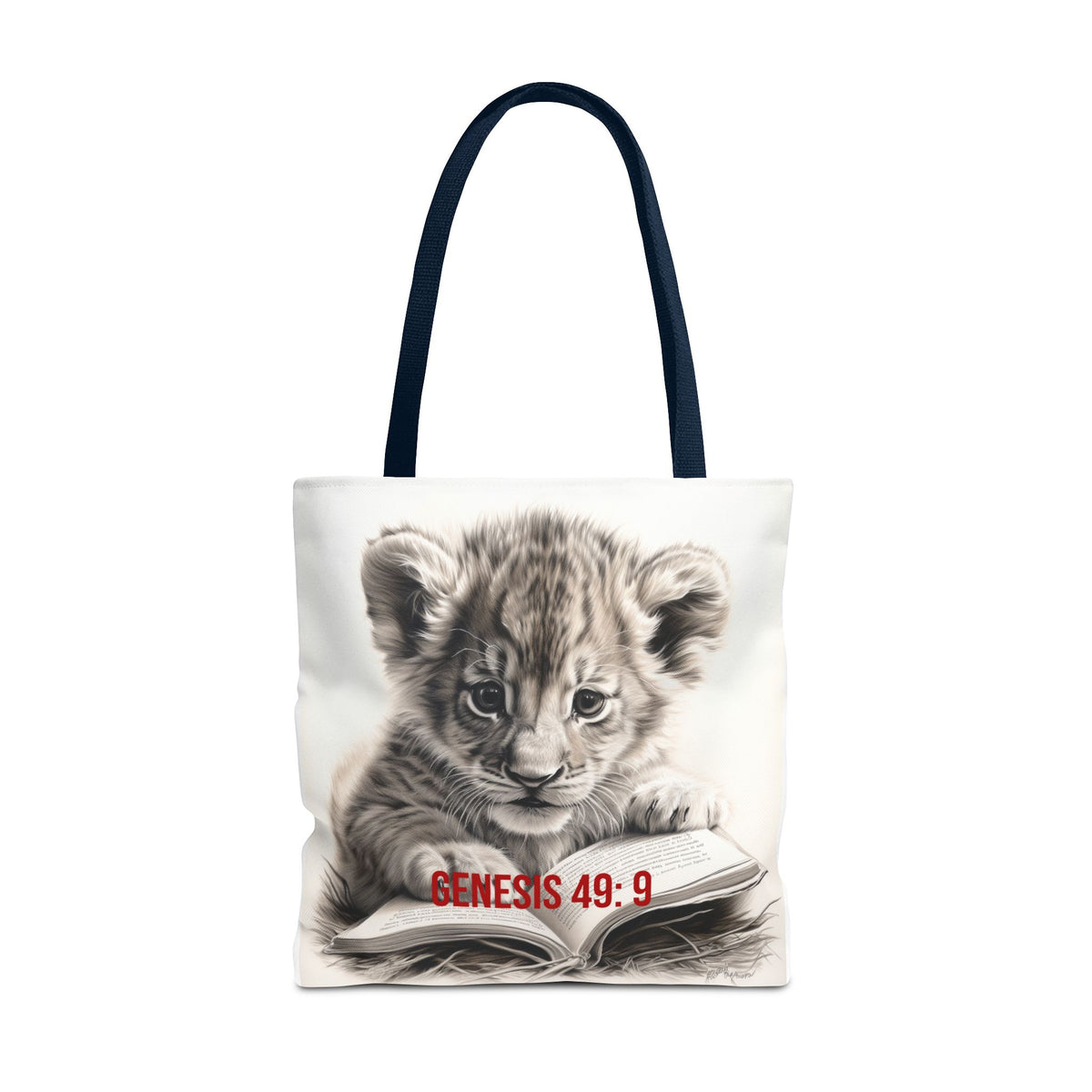 Genesis 49:9 Lion of Judah Tote Bag