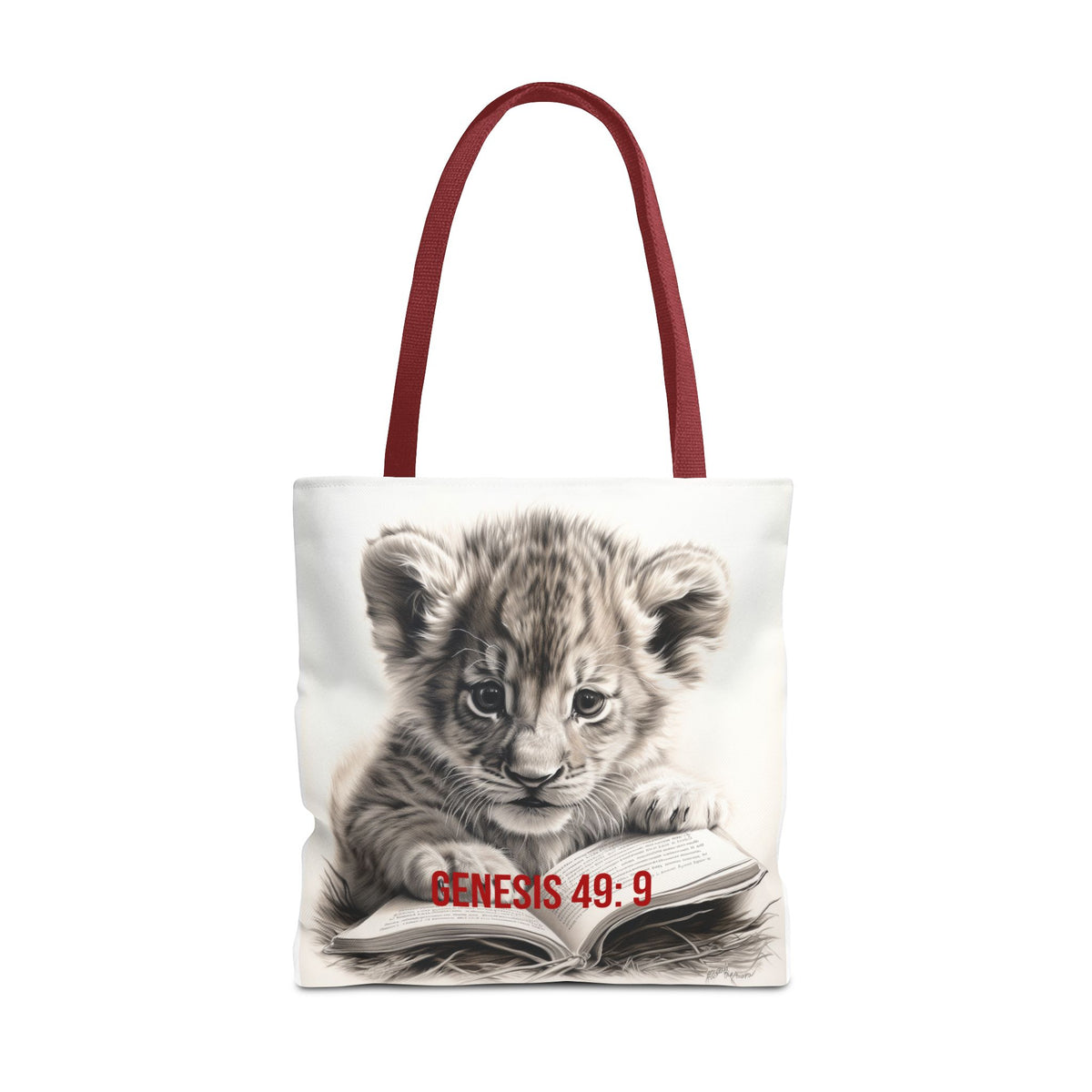Genesis 49:9 Lion of Judah Tote Bag