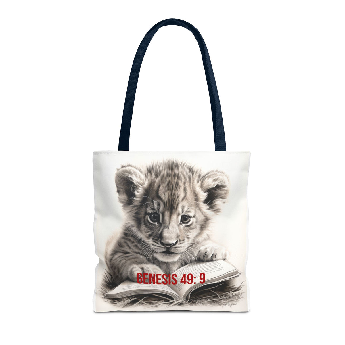 Genesis 49:9 Lion of Judah Tote Bag