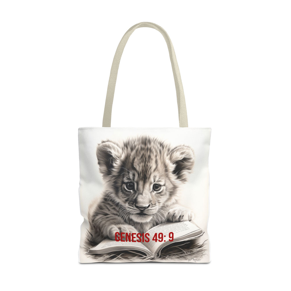Genesis 49:9 Lion of Judah Tote Bag