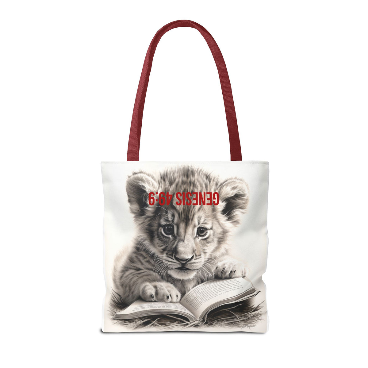 Genesis 49:9 Lion of Judah Tote Bag